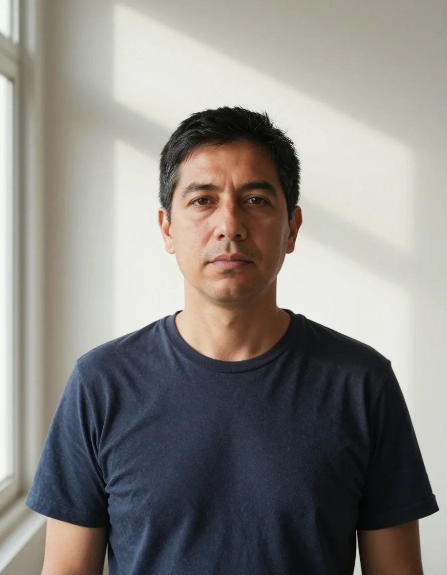 Retrato de solicitante con luz natural de ventana