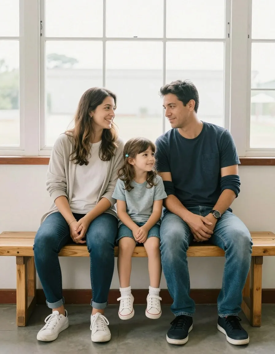 Familia argentina preparando su viaje a Orlando