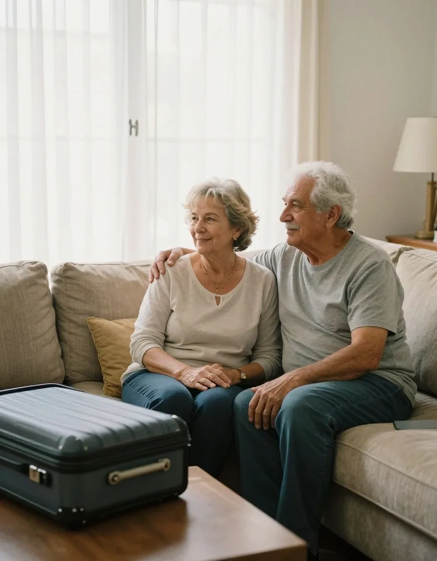 Familia argentina preparando un viaje a Estados Unidos